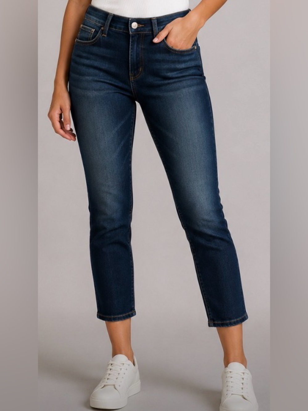 Joe’s Jeans Women’s Skinny Crop Jeans Dark Indigo ‘Jeanette’ Wash Size 28